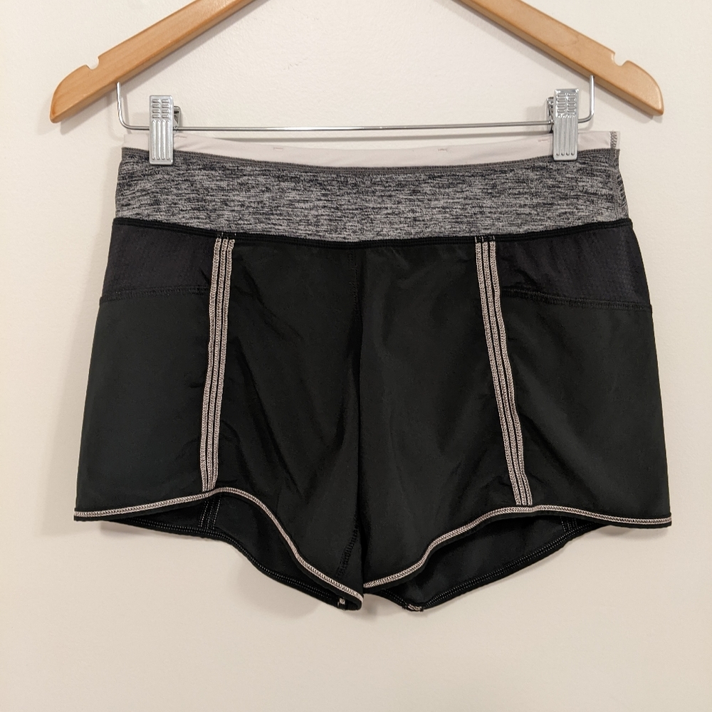 Lululemon Run The Fastest Short Black/Heathered Black/Pink Mist 4